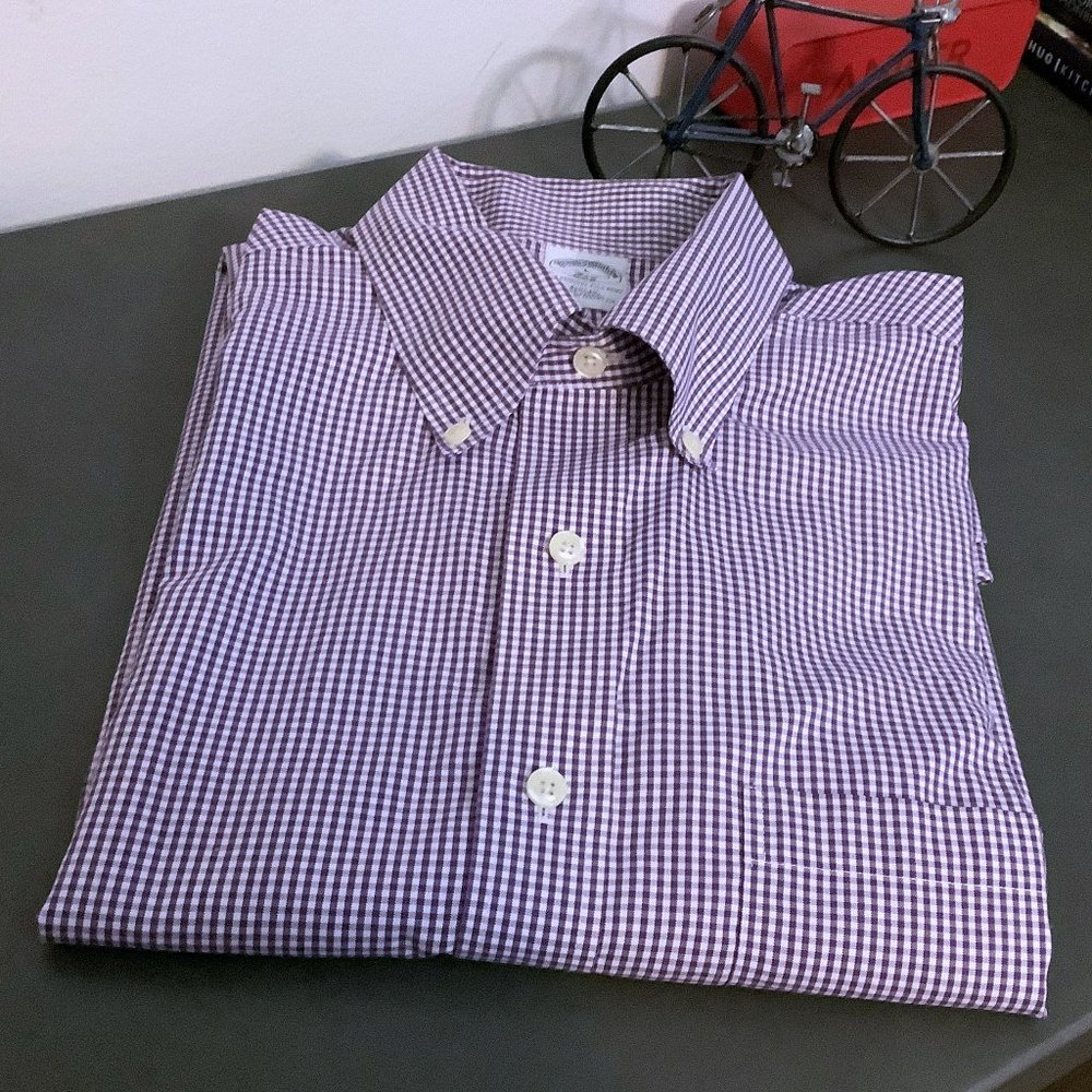 Brooks Brothers Gingham Slim Fit Dress Shirt - L